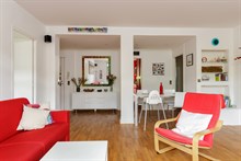4-room furnished apartment for five to seven available for monthly rent between Montparnasse and Montsouris in Alésia quarter, Paris 14th