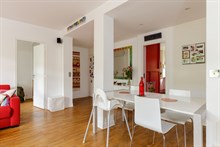 Weekly rental of spacious, furnished 4-room apartment w terrace between Montparnasse and Montsouris in Alésia quarter near catacombs, Paris 14th