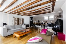 Short-term rental of a furnished apartment in the Marais Paris 4th district