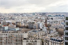 Beautiful weekly flat rental, furnished with 2-rooms w View of Eiffel Tower in Beaugrenelle quarter, Paris 15th, rue Javel