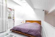 Modern short term duplex apartment rental for 4 to 6 people near Montsouris park, rue de Tolbiac, Paris 13th arrondissement
