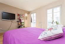 Rent for one week+, furnished and fully equipped with 2 rooms on rue de Courcelles, Paris 17th