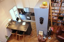 short term rental studio furnished for 3 in St Sulpice Paris 6th