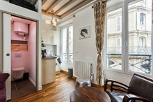 For rent: furnished studio apartment w/ spacious living room on rue des Dames, Paris 17th
