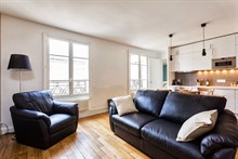 4-person apartment w/ 2 rooms for monthly rent, furnished with double bedroom, Goncourt Paris 11th