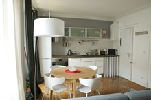 Modern, large flat for rent by month or year for 2 guests/4 guests on rue de l'Abbé Groult Paris 15th