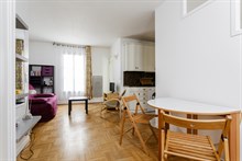 Turn-key apartment for long-term stays in France, extra privacy with 1 bedroom, wifi and TV, Paris 15th