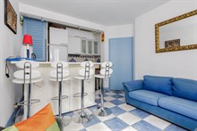 Location meublée confortable d'un F3 agréable avec 2 chambres doubles à Plaisance Paris 14ème arrondissement