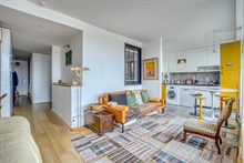 A louer au mois en courte durée appartement de 2 pièces à Tolbiac Paris 13ème