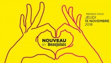 Affiche du Beaujolais Nouveau 2018 - Main en coeur