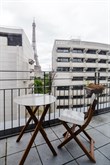 studio apartment rental for 4 with large terrasse and view of Eiffel Tower Bir Hakeim 15th district of Paris