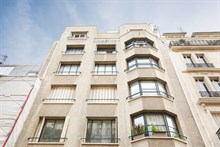 temporary rental for beautiful apartment furnished rue de Siam Paris XVI