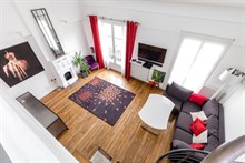 Holiday rental of duplex flat in Paris near the Chinese quarter, rue de Tolbiac, Paris 13th arrondissement, monthly rental