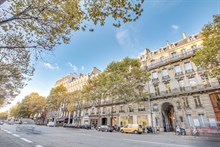 Monthly furnished rental for two large studio boulevard Haussman Paris eigth district 8th arrondissement