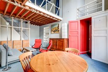 Furnished former artist's atelier transformed into duplex apartment for rent by the year, sleeps 1or 2 at Montparnasse Paris 15th