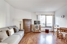 Furnished rental short term large studio for two in Balard Porte de Versailles Paris fifteenth district 15th arrondissement