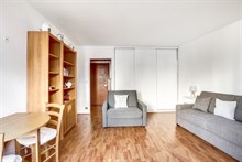 Furnished rental short term large studio for two in Balard Porte de Versailles Paris fifteenth district 15th arrondissement