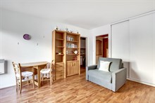 Furnished rental short term large studio for two in Balard Porte de Versailles Paris fifteenth district 15th arrondissement