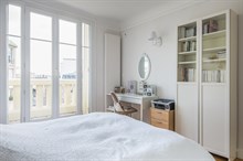 Monthly furnished rental one bedroom for two with terrace facing "Exelmans Auteil" Paris sixteenth district