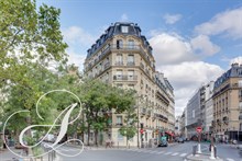 Monthly furnished rental luxury one bedroom with balcony recently refurbished for two in Beaugrenelle, Charles Michel Paris fifteenth district 15th arrondissement