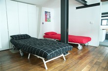 Duplex design short term rental for 8 in Marais rue Saintonge Paris 3rd