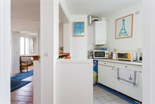2-room furnished apartment for 4, monthly rental in a modern building near Montparnasse Tower, Paris 14th