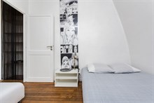 Short term 2 room apartment rental for 2 on rue Philippe de Girard Paris XVIII