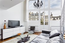 Luxurious 1-bedroom apartment with duplex for 4 in Paris 8th, rue du Faubourg Saint Honoré