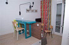Authentic Parisian studio apartment for business stays in Paris 1st across from Palais Royal and the Louvre, monthly stays