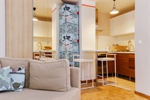 Vacation rental in Paris 14th arrondissement, long-term stays in turn-key studio apartment with plenty of privacy in calm area near Denfert Rochereau