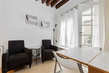 Affordable furnished 2 room apartment rental for 2 in Latin Quarter, Paris 10th