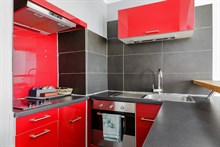 Turn-key apartment for long-term stays in France, extra privacy with 1 bedroom and couch, Paris 16th