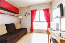 Location meublée mensuelle d'un studio confortable pour 2 à Montparnasse Paris 15ème