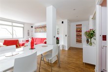 Location meublée mensuelle d'un appartement familial de avec 3 chambres avec terrasse à Alésia en face de Montsouris Paris 14ème
