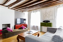 A louer en courte durée bel appartement de 2 pièces pour 2 ou 4 personnes dans le Marais Paris 4ème arrondissement