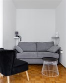 Location meublée de courte durée d'un appartement de 2 pièces moderne pour 4 en étage élevé à Gaîté Montparnasse Paris 14ème