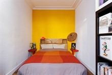 Location meublée mensuelle d'un appartement de 2 pièces avec balcon filant pour 2 ou 4 personnes rue Sedaine à Bastille Paris 11ème