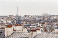 Appartement refait à neuf sur 2 pièces à louer au mois pour 2 personnes avec véranda et vue panoramique aux Gobelins Paris 13ème