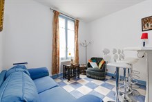 Location meublée mensuelle d'un F3 confortable avec 2 chambres doubles à Plaisance Paris 14ème