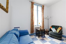 Location meublée confortable pour 4 d'un bien de 3 pièces avec 2 chambres doubles à Plaisance Paris 14ème arrondissement