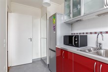 A louer en courte durée à la semaine appartement de 3 pièces pour 6 semaines avec terrasse et vue sur Paris à Garibaldi, Saint Ouen