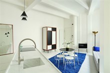 A louer en courte durée au mois bel appartement design à République Canal Saint Martin Paris 10ème arrondissement