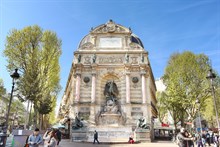 Location meublée de courte durée d'un studio pour 2 place Saint Michel Paris 6ème