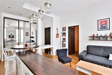 A louer en courte durée au mois appartement de 2 pièces moderne à Montmartre, Jules Joffrin, Paris 18ème