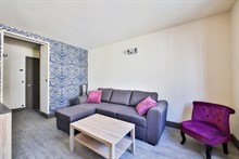 Location meublée de courte durée d'un appartement de 2 pièces pour 2 ou 4 personnes aux Batignolles Paris 17ème