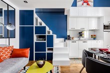 Location meublée confortable d'un appartement de 2 pièces moderne pour 2 à Alésia Paris 14ème