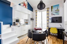 Location meublée à la semaine d'un appartement moderne en mezzanine pour 2 à Alésia Paris 14ème arrondissement