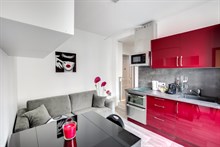Location meublée mensuelle d'un appartement de standing F3 avec 2 chambres pour 4 à Boulogne