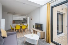 Location meublée mensuelle en courte durée d'un appartement de 2 chambres de standing rue Saint Charles Paris à Beaugrenelle 15ème arrondissement