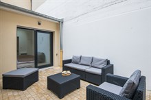 Location meublée de standing à la semaine d'un F3 avec 2 chambres et spacieuse terrasse rue Saint Charles Paris à Beaugrenelle 15ème arrondissement